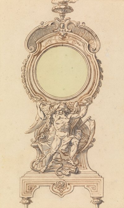 Design for a Clock Case by Gilles Marie Oppenord